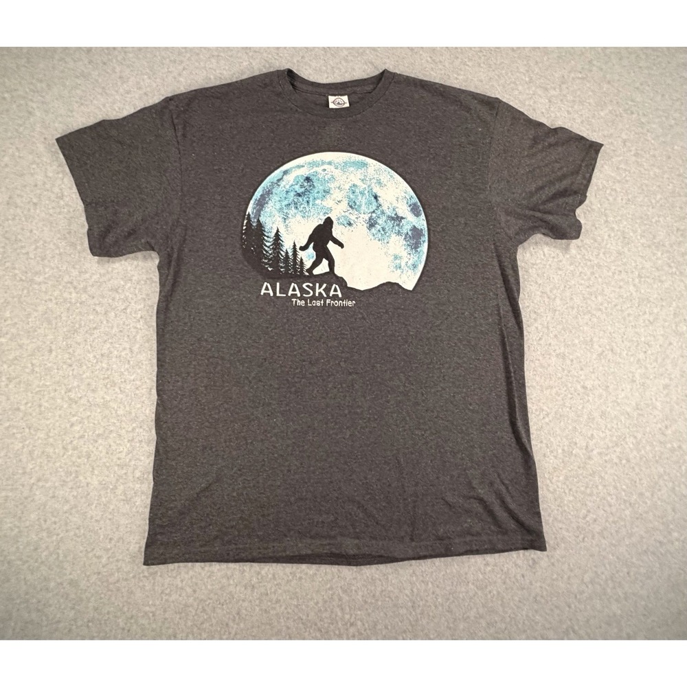 Alaska The Last Frontier Graphic T-Shirt Travel Unisex Tee Size Large
